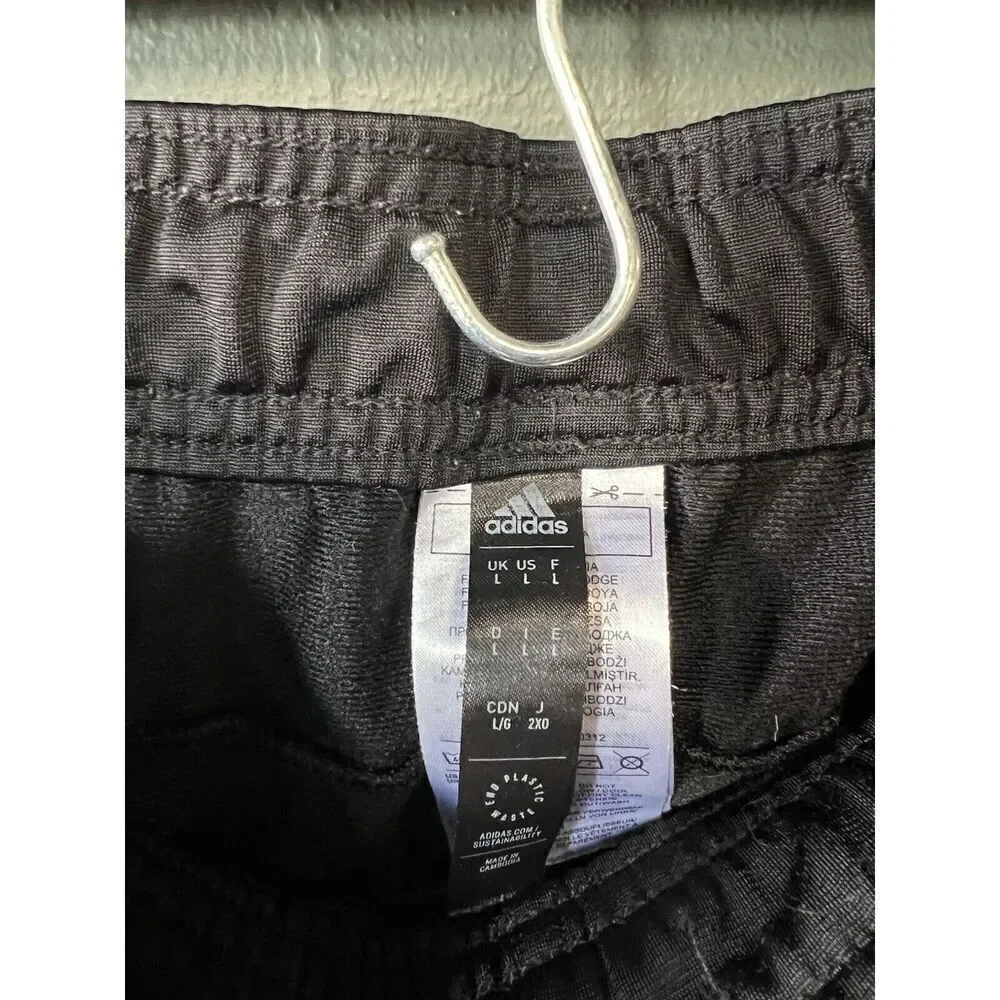Adidas Men Black Athletic Sweatpants Pull On Size Medium